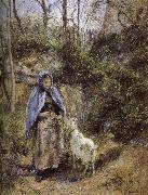 Woman sheep Camille Pissarro